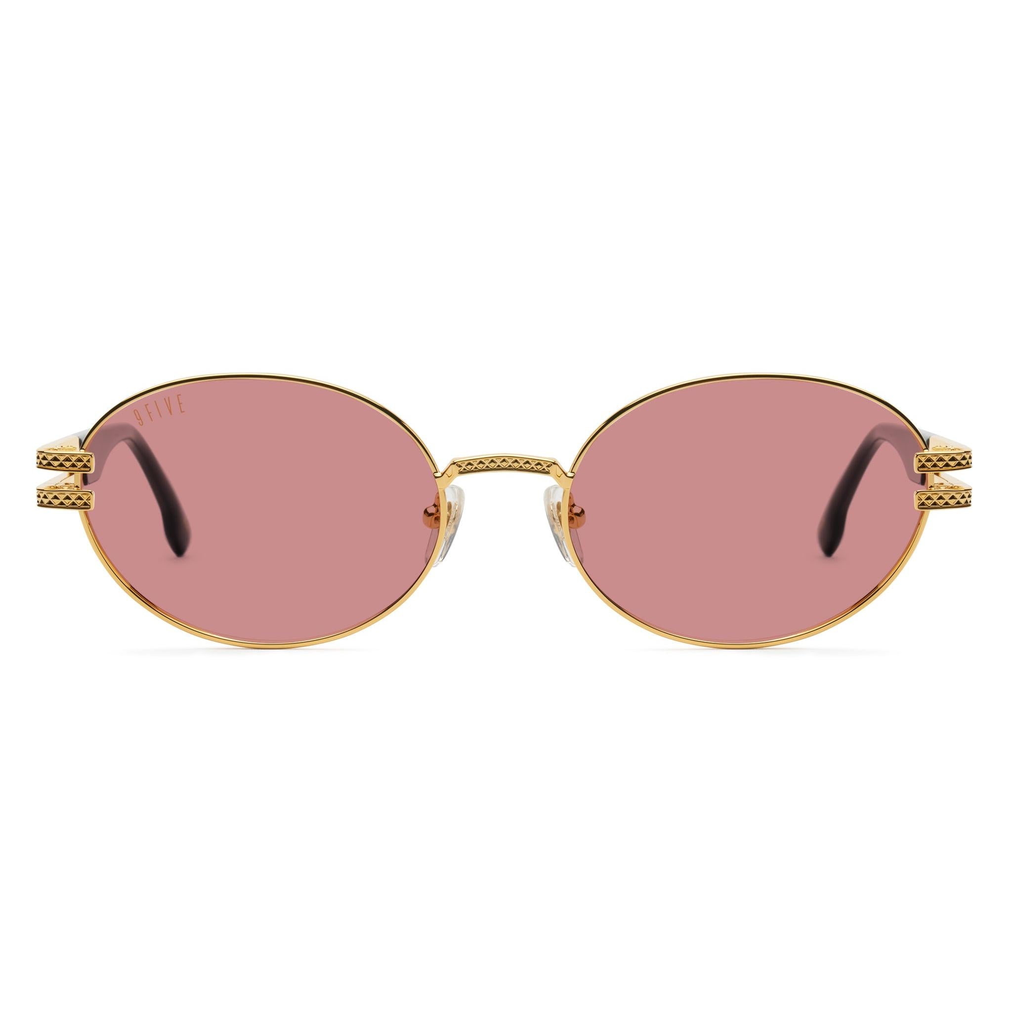 9FIVE Lotus XL Black & 24K Gold Sunglasses