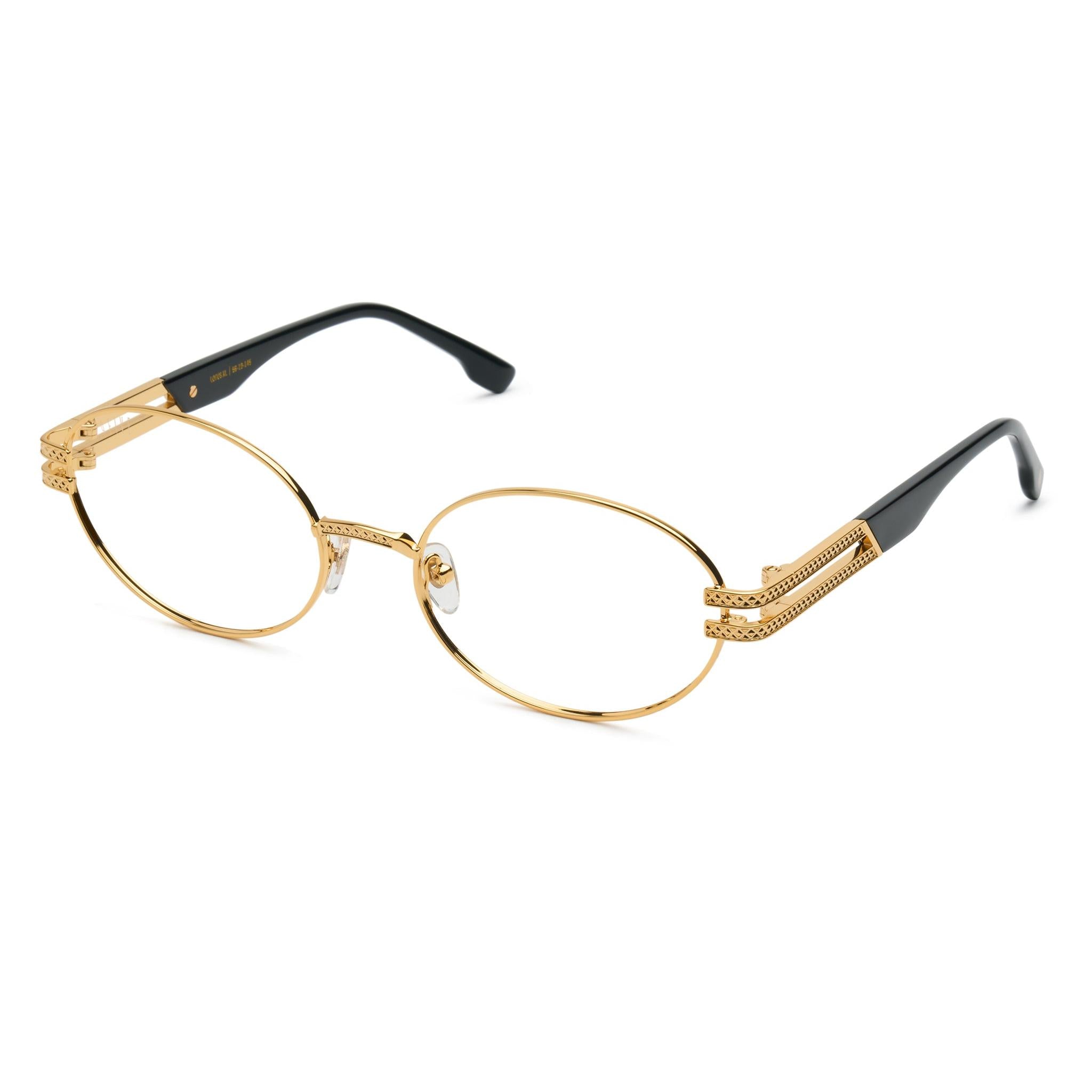 9FIVE Lotus XL Black & 24K Gold Sunglasses