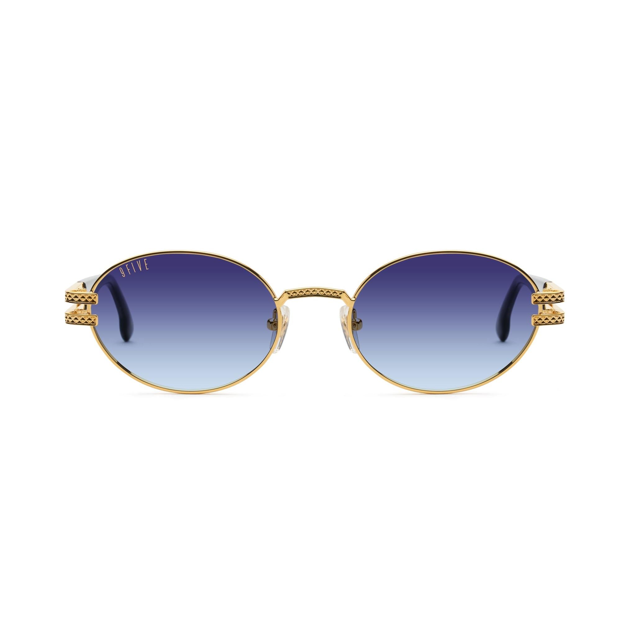 9FIVE Lotus Midnight Gradient & 24K Gold Sunglasses — Regular fit, front [g:midnight-gradient s:reg o:1]