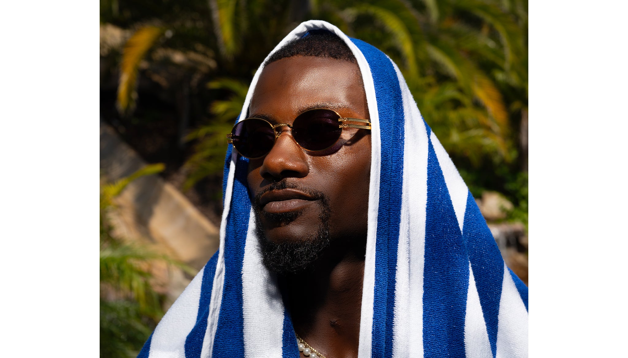 9FIVE Lotus Black & 24K Gold Sunglasses