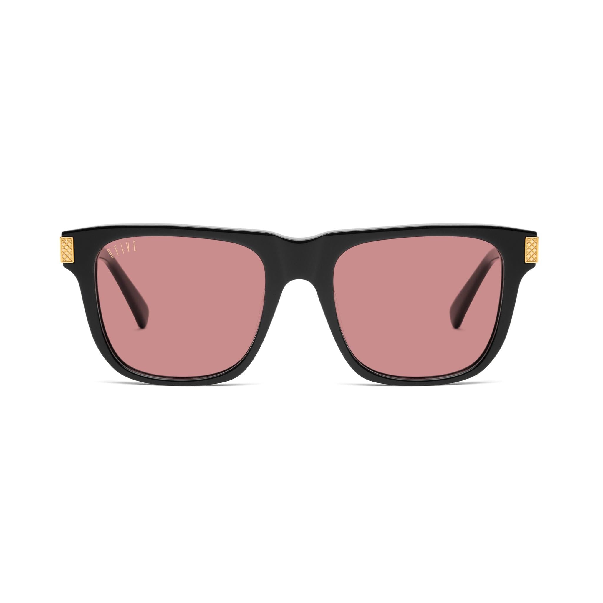 9FIVE Ocean Pink & 24K Gold Sunglasses — front [g:pink s:all o:1]