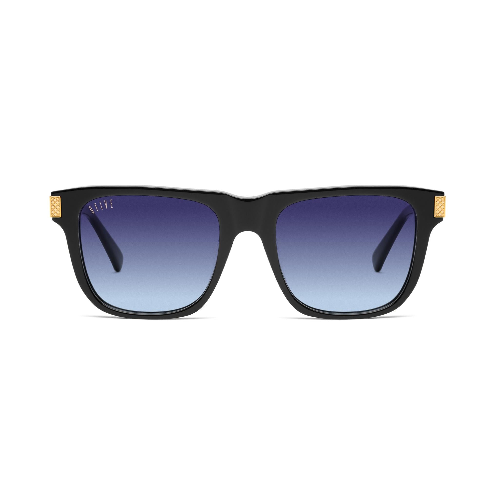 9FIVE Ocean Midnight Gradient & 24K Gold Sunglasses — front [g:midnight-gradient s:all o:1]