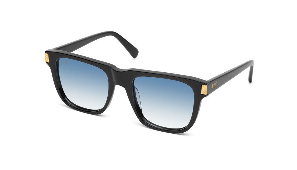 9FIVE Ocean Black & 24K Gold - Blue Gradient Sunglasses