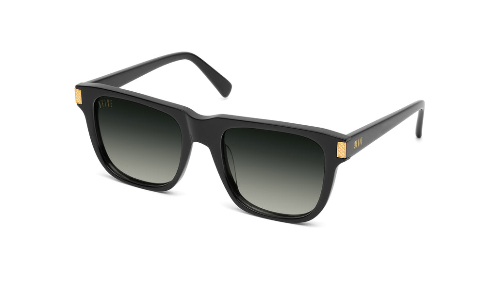 9FIVE Ocean Black & 24K Gold - Green Gradient Sunglasses