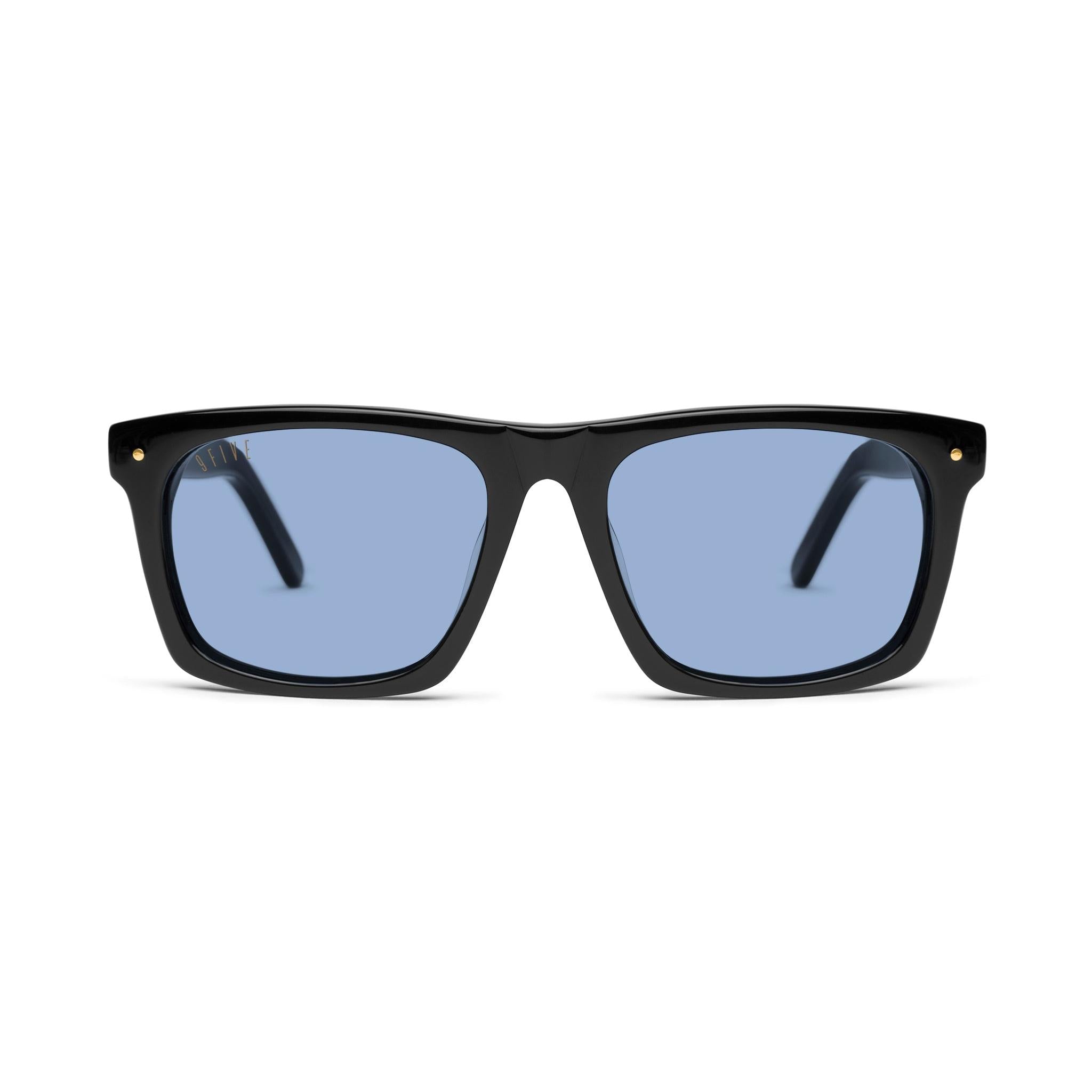 9FIVE One Sky Blue Tint & 24K Gold Sunglasses — front [g:sky-blue-tint s:all o:1]