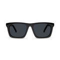 9five black rectangle sunglasses with black metal accents on a clean white background [g:black s:all o:1]