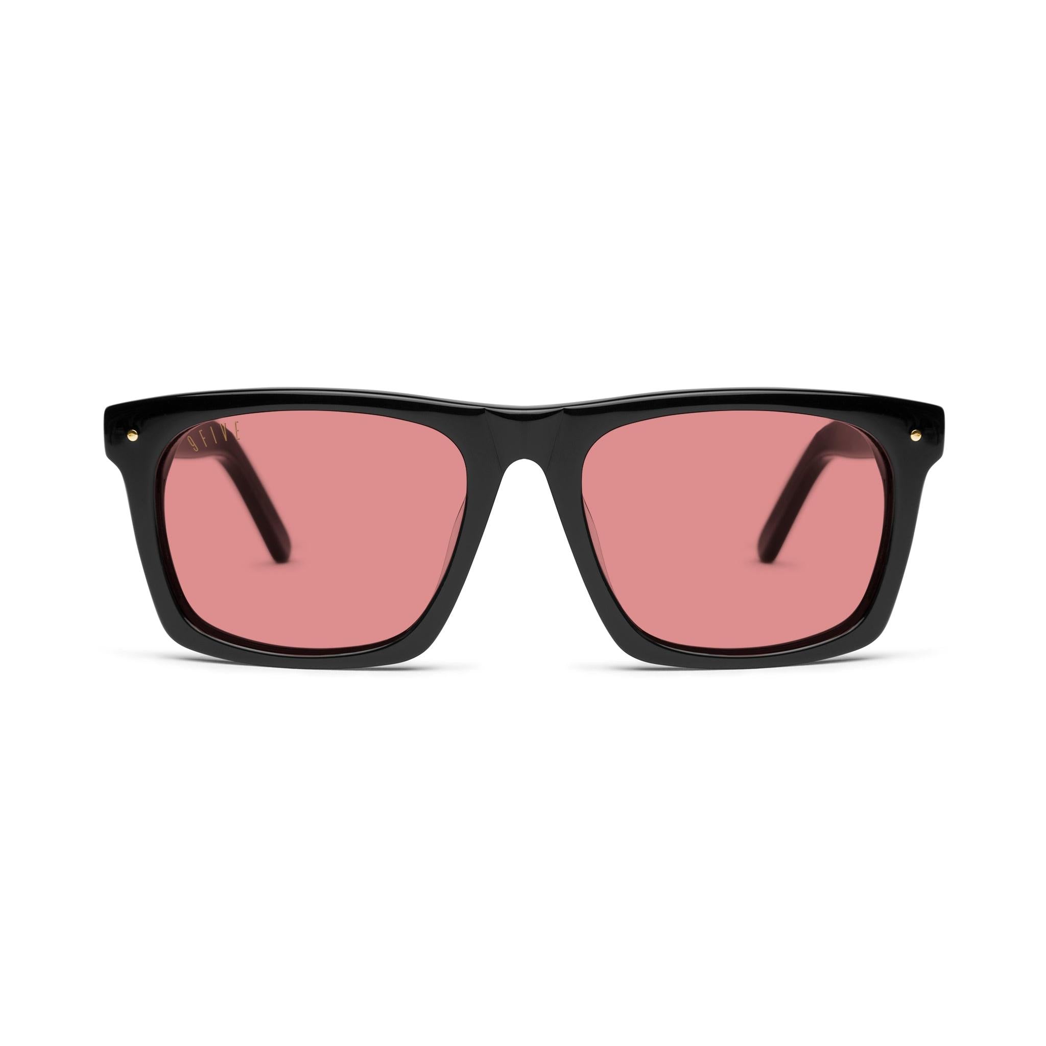 9FIVE One Pink & 24K Gold Sunglasses — front [g:pink s:all o:1]