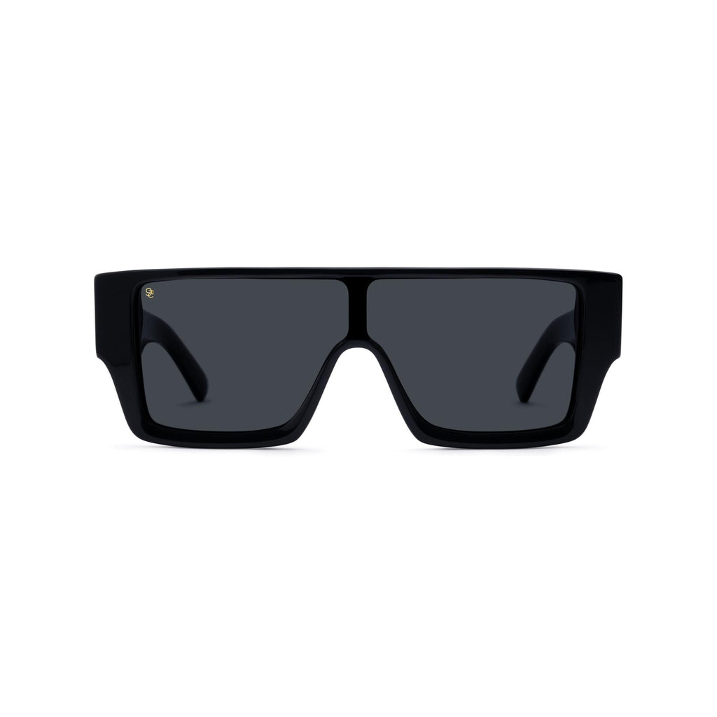 9FIVE Phantom Black & 24K Gold Sunglasses — front [g:black s:all o:1]
