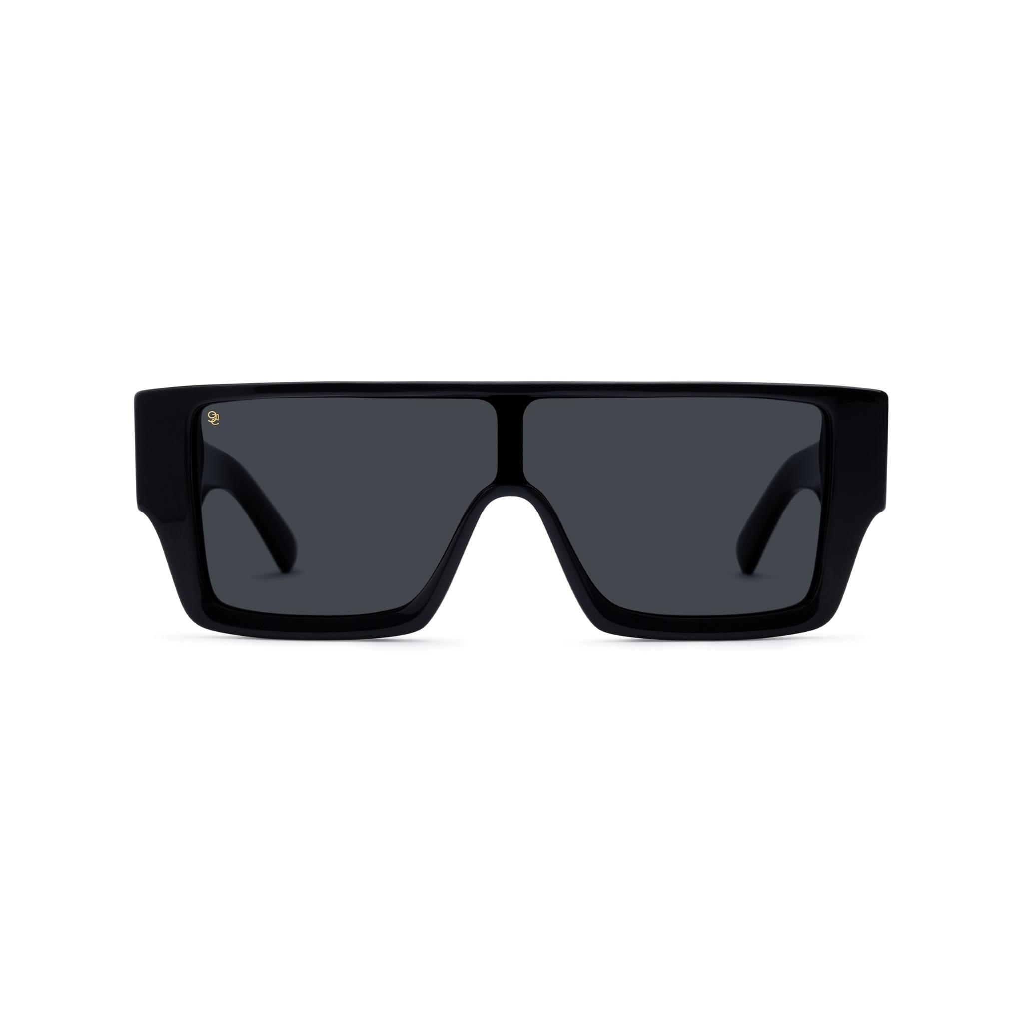 9FIVE Phantom Black & 24K Gold Sunglasses — front [g:black s:all o:1]