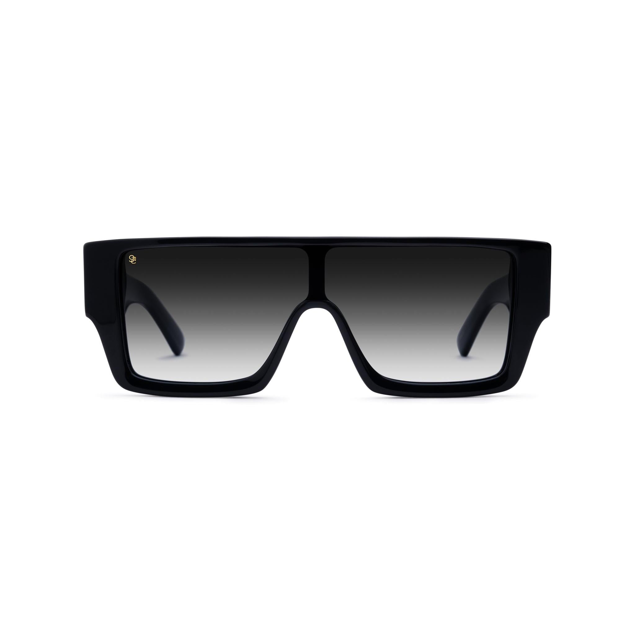 9FIVE Phantom Black Gradient & 24K Gold Sunglasses — front [g:black-gradient s:all o:1]
