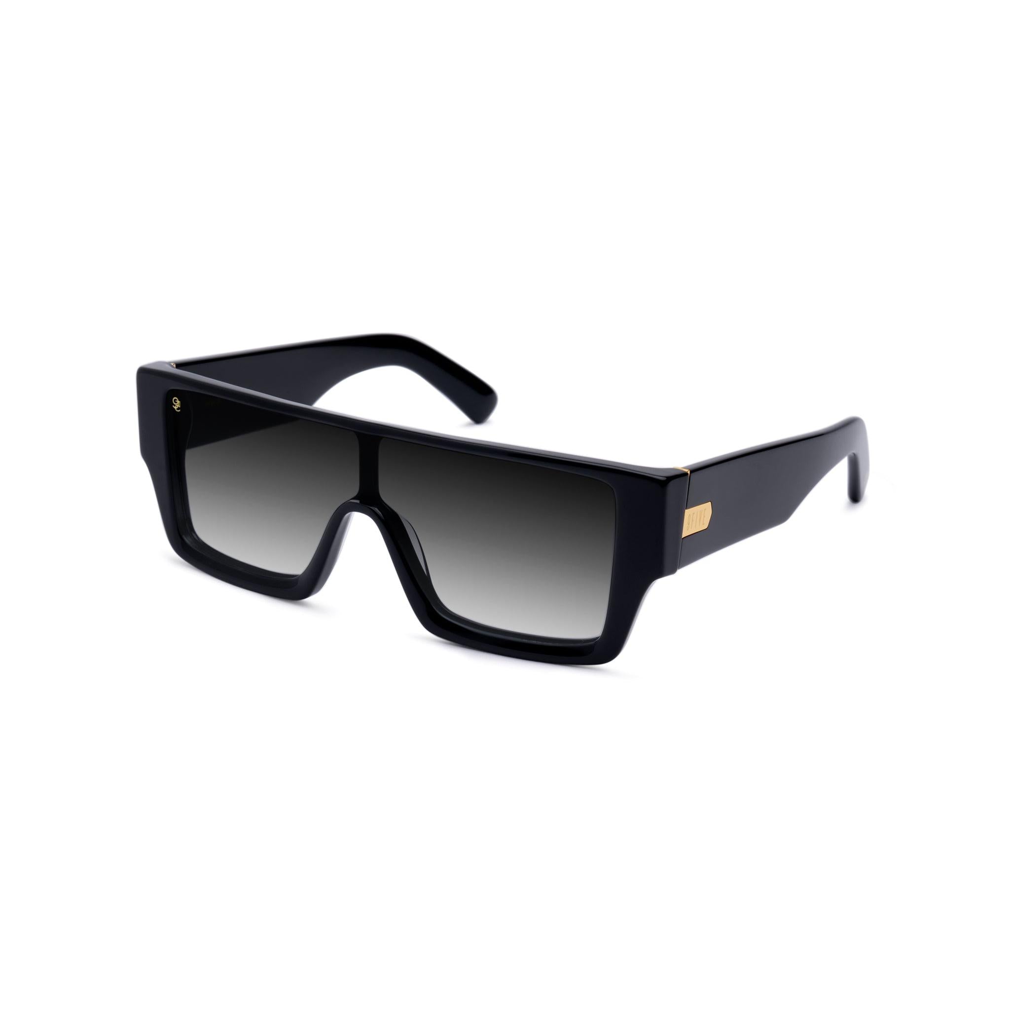 9FIVE Phantom Black Gradient & 24K Gold Sunglasses — side [g:black-gradient s:all o:2]