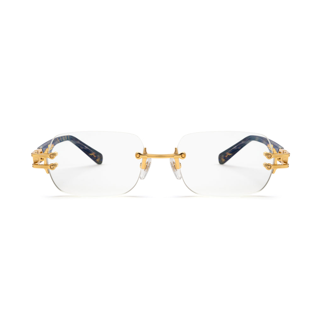 9FIVE Purity Coastal Blue Clear Lens Glasses