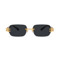 9FIVE Purity Black & 24K Gold Sunglasses — front [g:black s:all o:1]