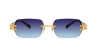 9FIVE Purity Black & 24K Gold - Midnight Blue Gradient Sunglasses