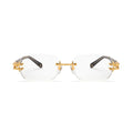 9FIVE Purity Black & 24K Gold Clear Lens Glasses Rx