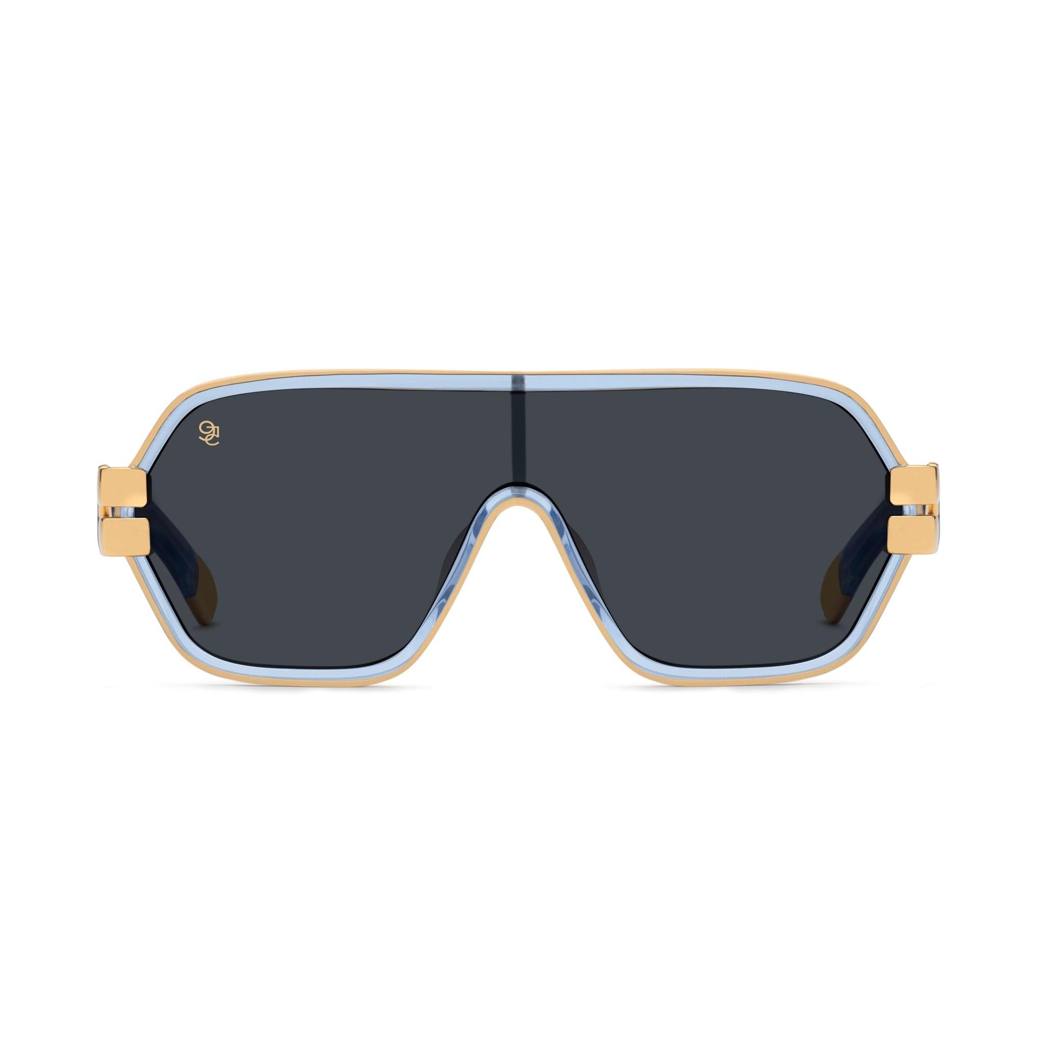 9FIVE x Raekwon Glacier Black Sunglasses — front [g:black s:all o:1]