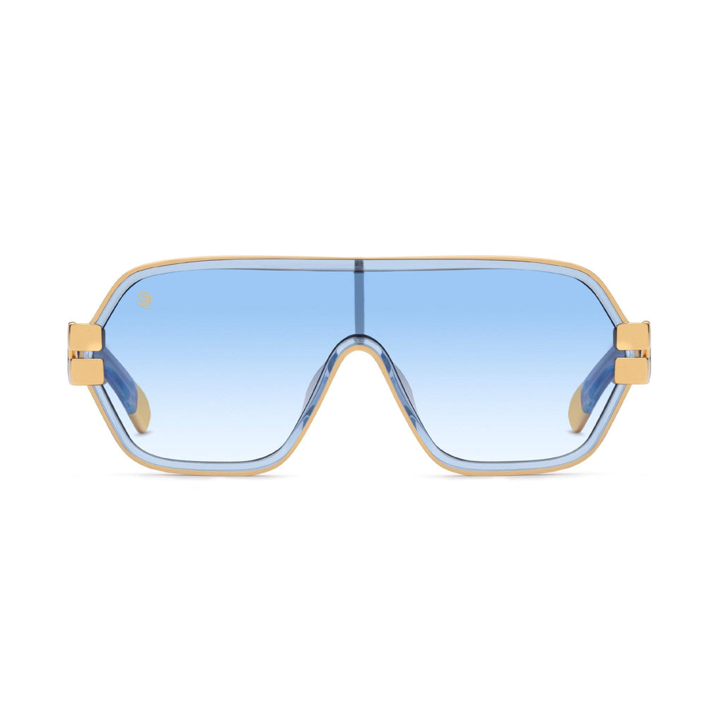 9FIVE x Raekwon Glacier Blue Gradient Sunglasses — front [g:blue-gradient s:all o:1]