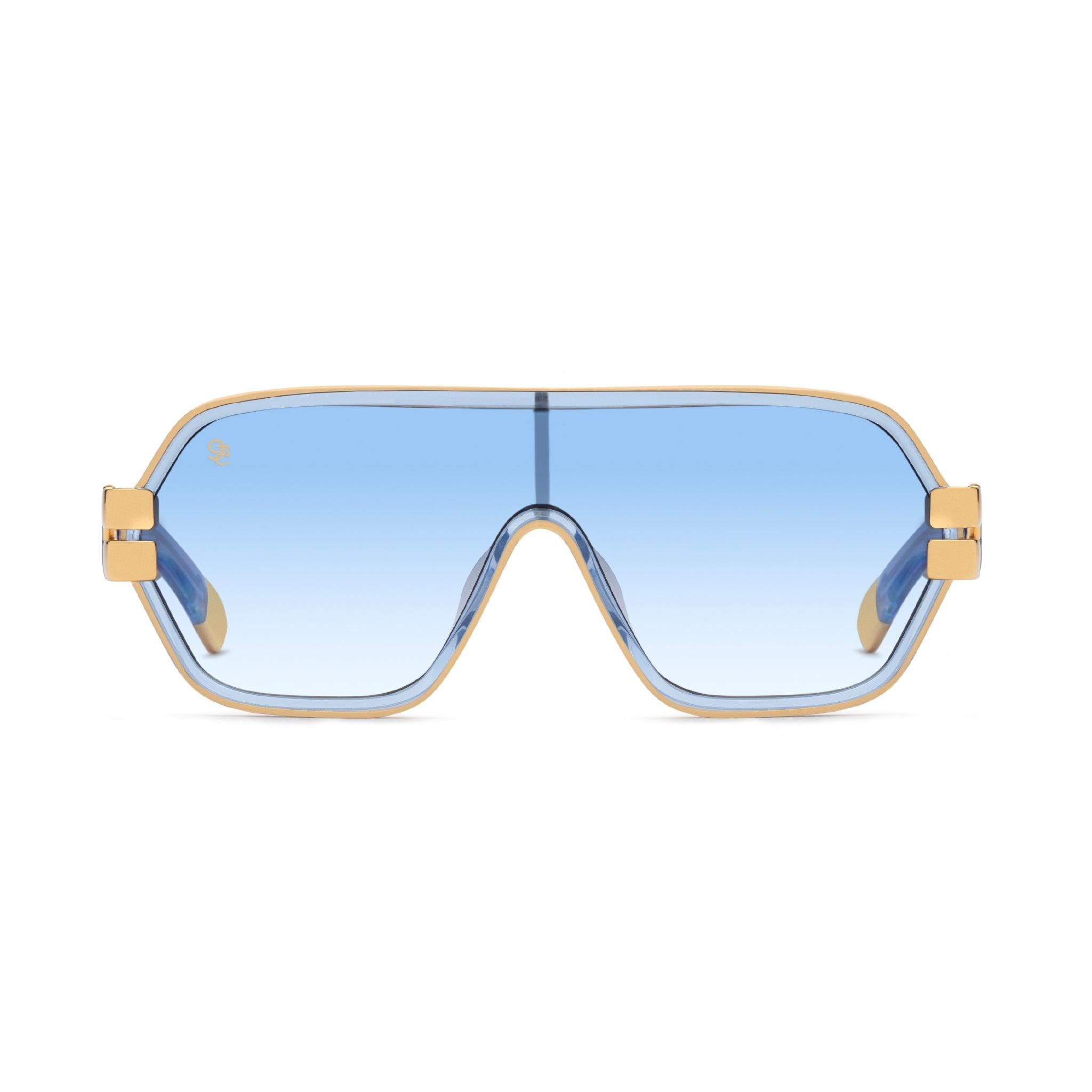9FIVE x Raekwon Glacier Blue Gradient Sunglasses — front [g:blue-gradient s:all o:1]