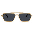 9FIVE Reign Black & 24K Gold Sunglasses — XL fit, front [g:black s:xl o:1]