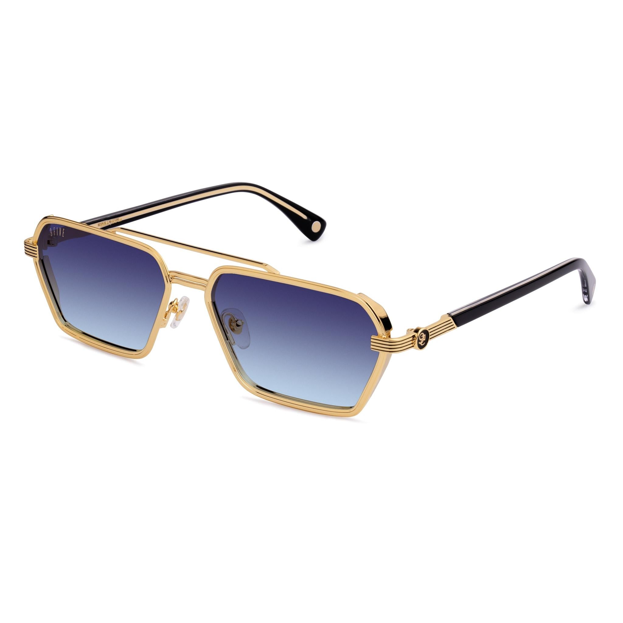 9FIVE Reign Midnight Gradient & 24K Gold Sunglasses — XL fit, side [g:midnight-gradient s:xl o:2]