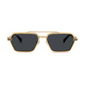 9FIVE Reign Black & 24K Gold Sunglasses — Regular fit, front [g:black s:reg o:1]