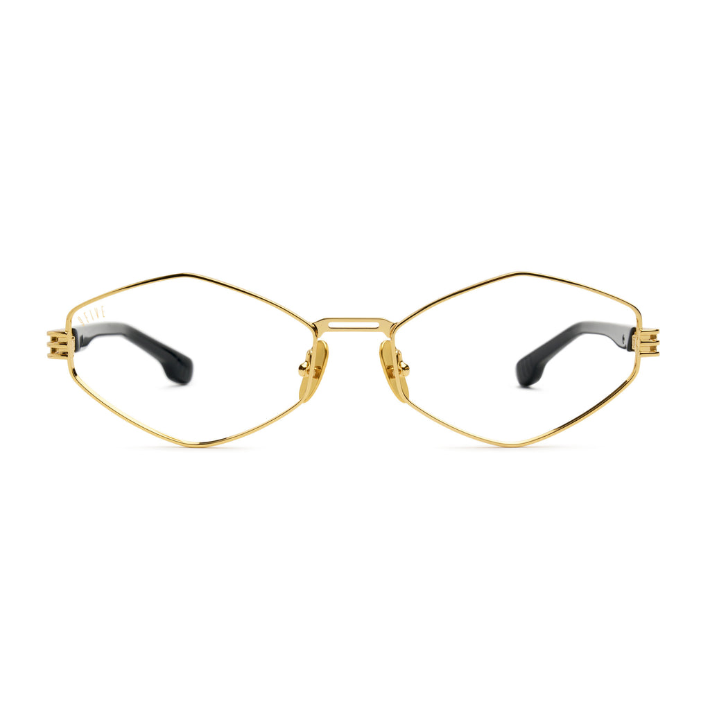 9FIVE Iris Rhombus Clear Lens Glasses