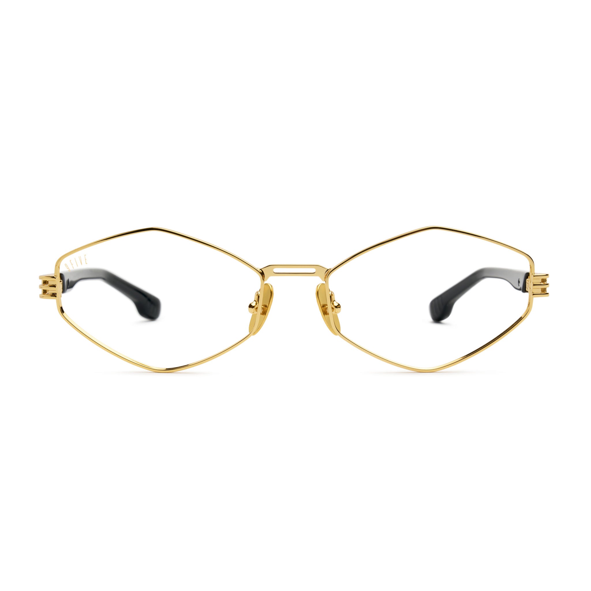 9FIVE Iris Rhombus Clear Lens Glasses