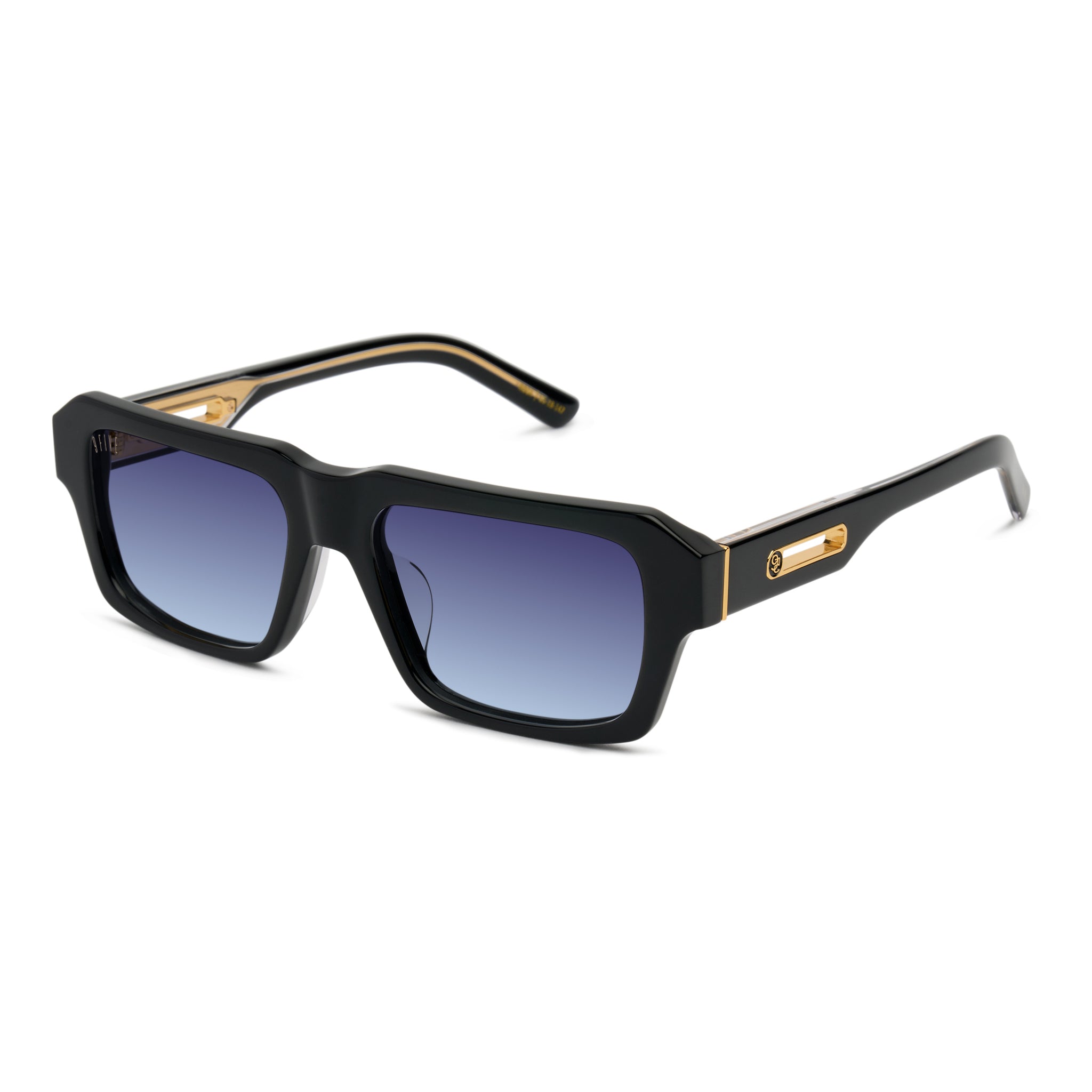 9FIVE Rook Midnight Gradient & 24K Gold Sunglasses — side [g:midnight-gradient s:all o:2]
