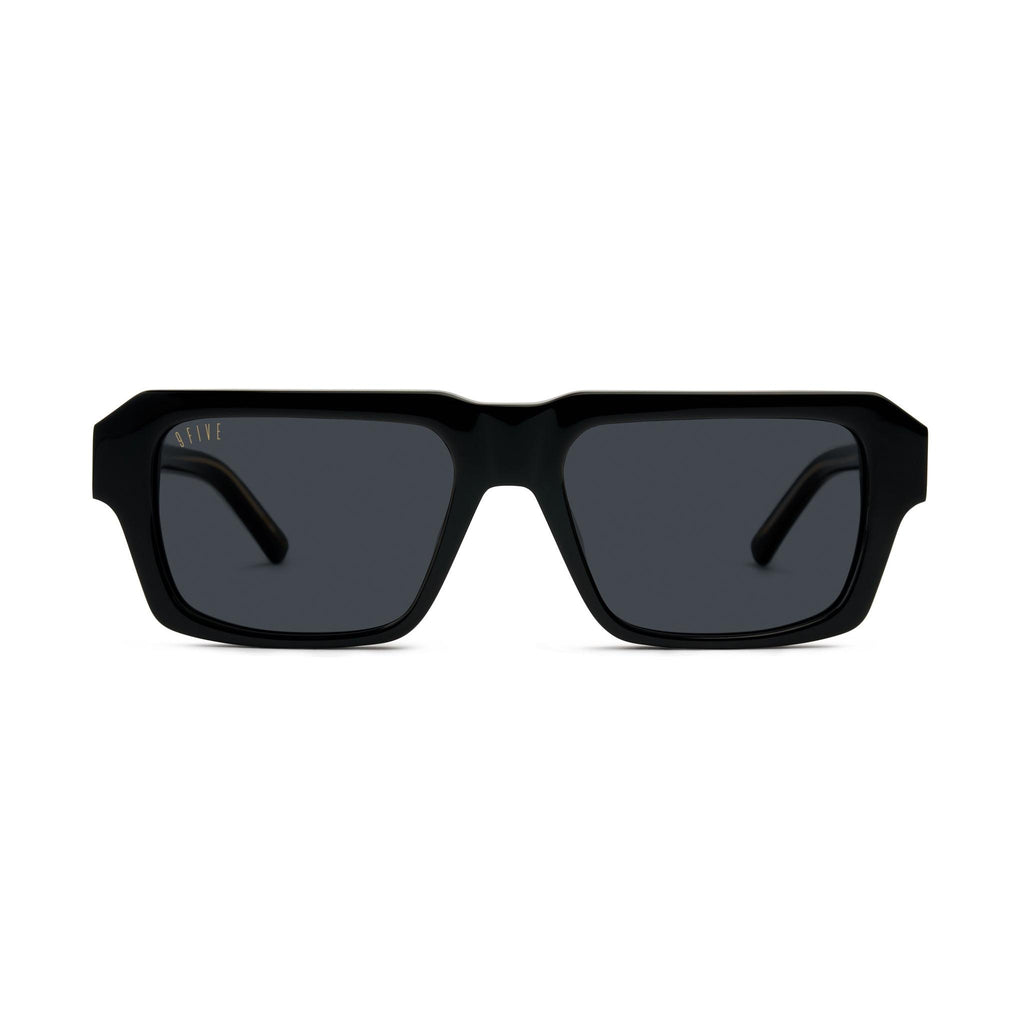 9FIVE Rook Black & 24K Gold Sunglasses — front [g:black s:all o:1]