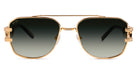 9FIVE Royals Black & 24K Gold XL - Green Gradient Sunglasses