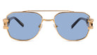  9FIVE Royals Black & 24K Gold XL - Sky Blue Sunglasses
