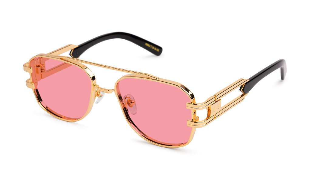 9FIVE Royals Black & 24K Gold - Rose Sunglasses