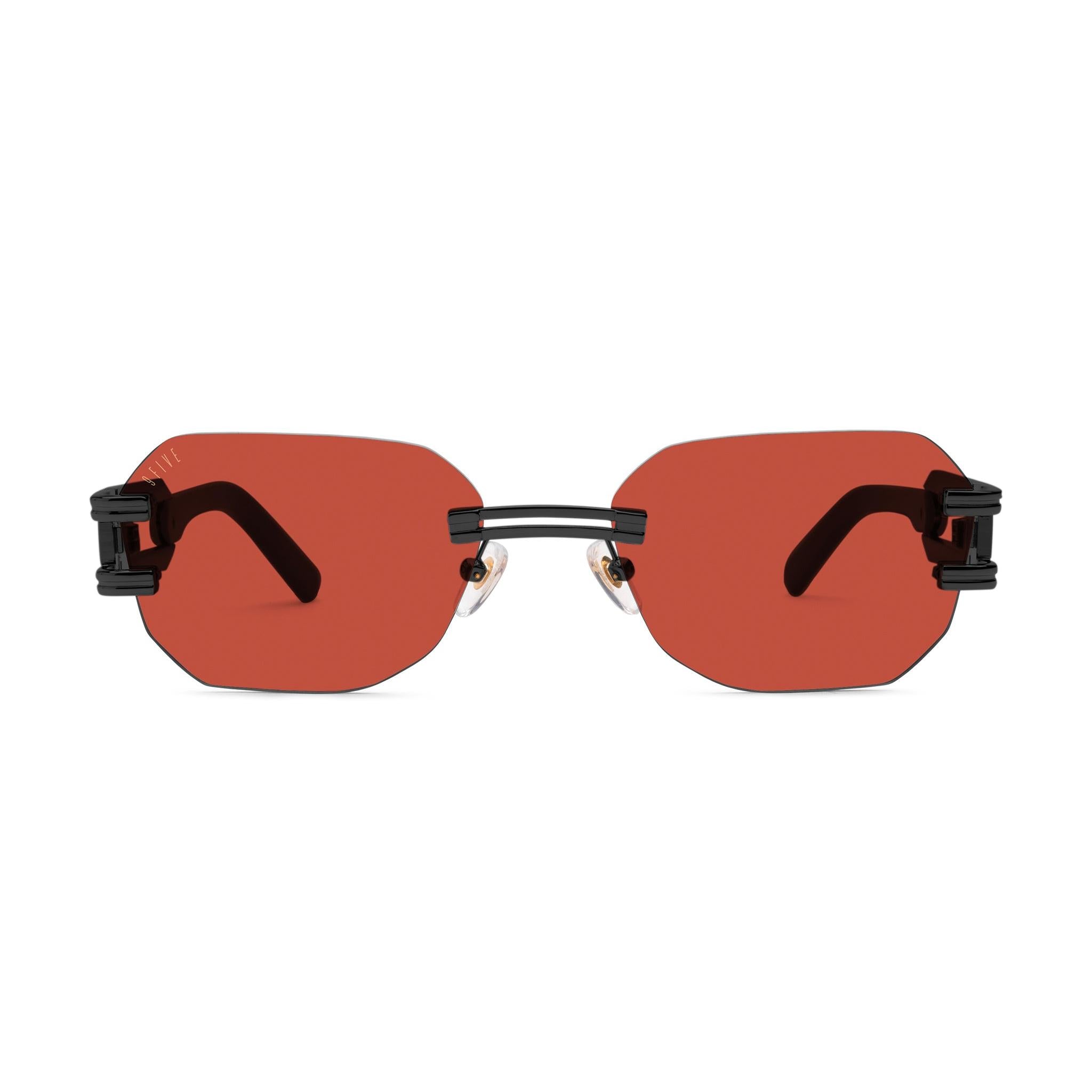 9FIVE Royals Lite Matte Blackout Burgundy Sunglasses — front [g:burgundy s:all o:1]