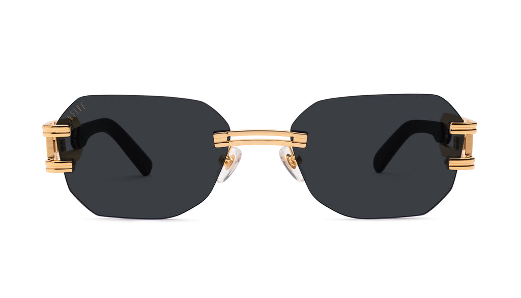 9FIVE Royals Lite Black & 24K Gold Sunglasses