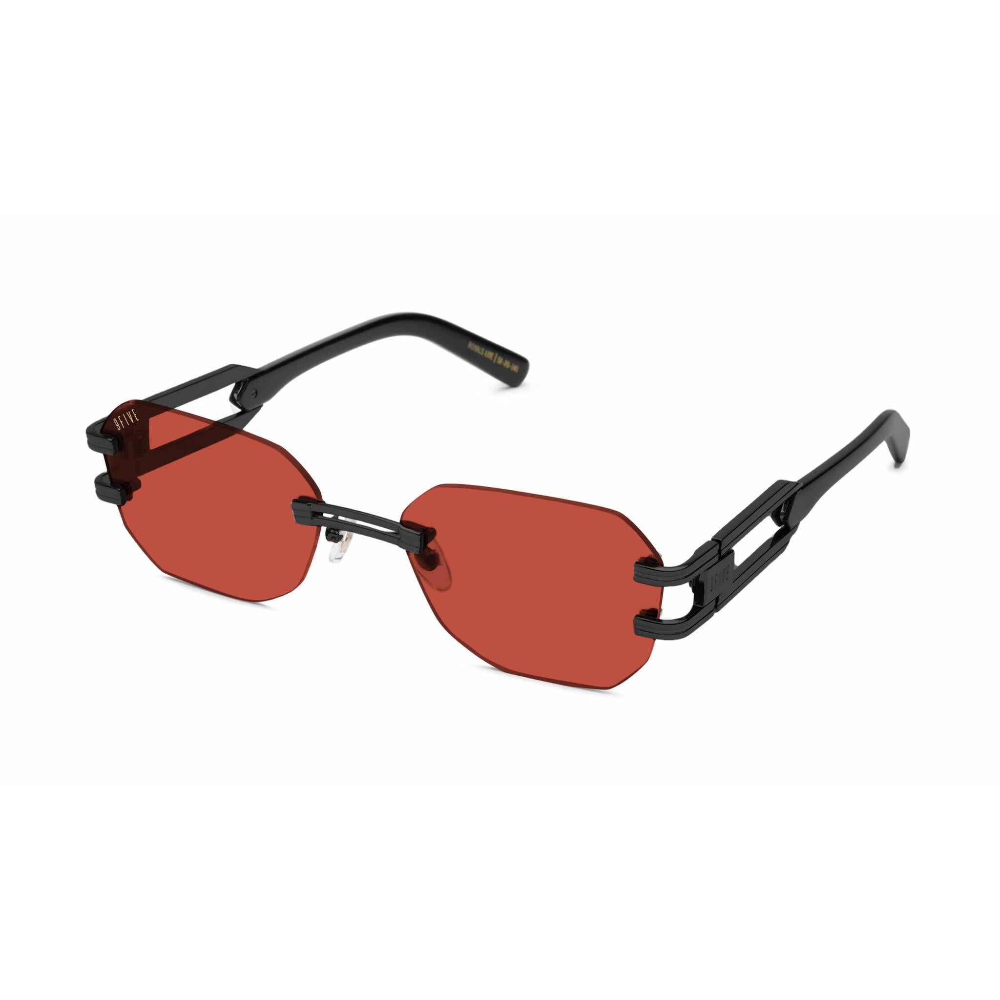9FIVE Royals Lite Matte Blackout Burgundy Sunglasses — side [g:burgundy s:all o:2]