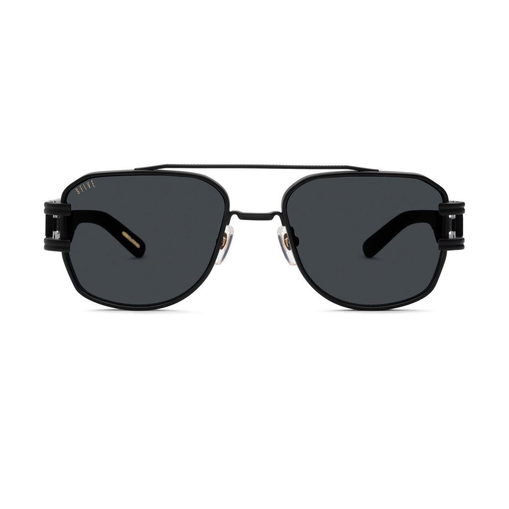9FIVE Royals Matte Blackout Sunglasses Rx — front [g:all s:reg o:1]