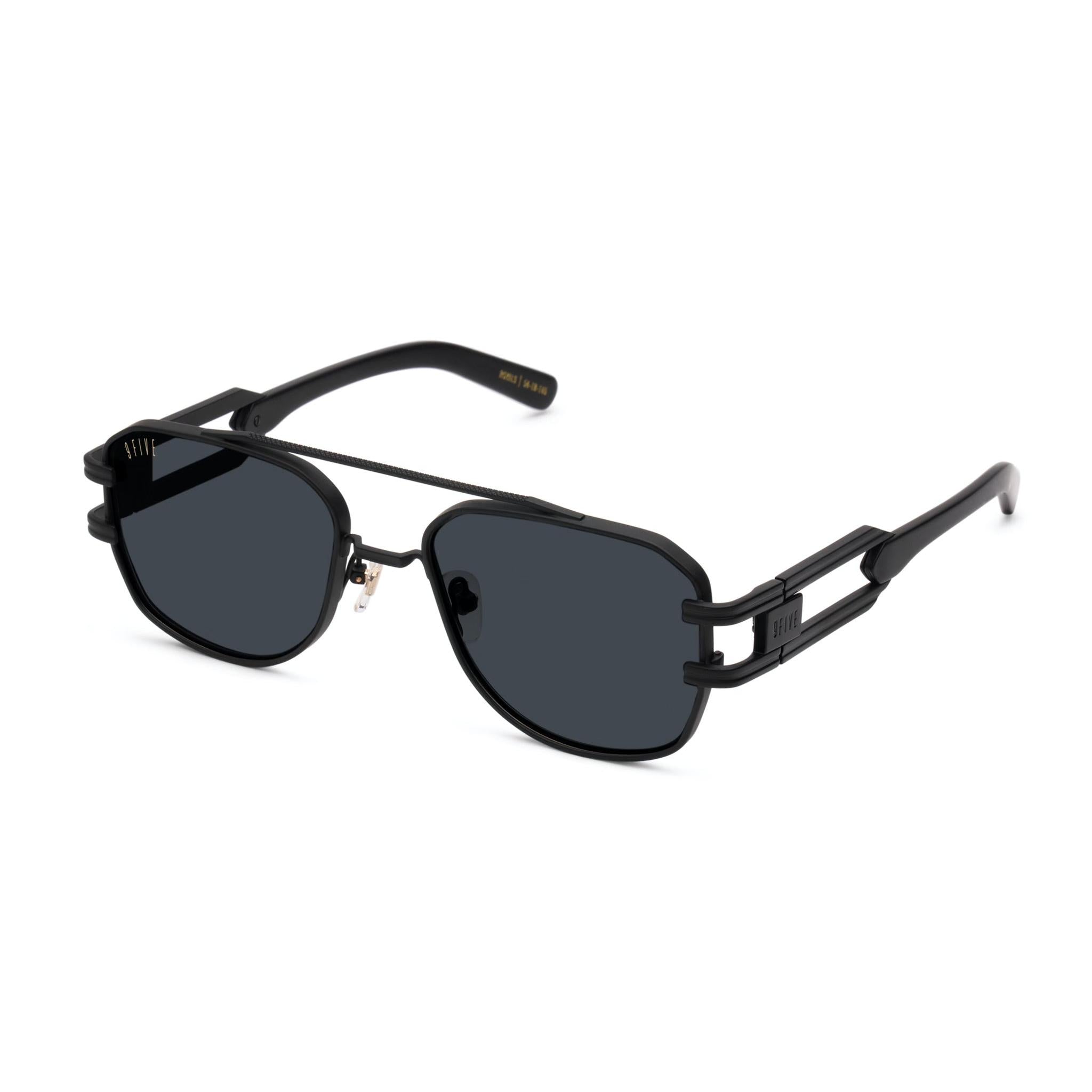 9FIVE Royals Matte Blackout Sunglasses Rx — side [g:all s:reg o:2]