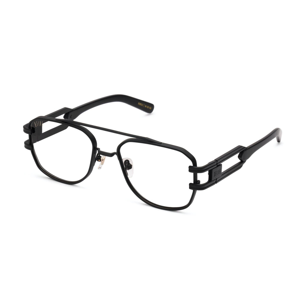 9FIVE Royals Matte Blackout Clear Lens Glasses Rx — side [g:all s:reg o:2]