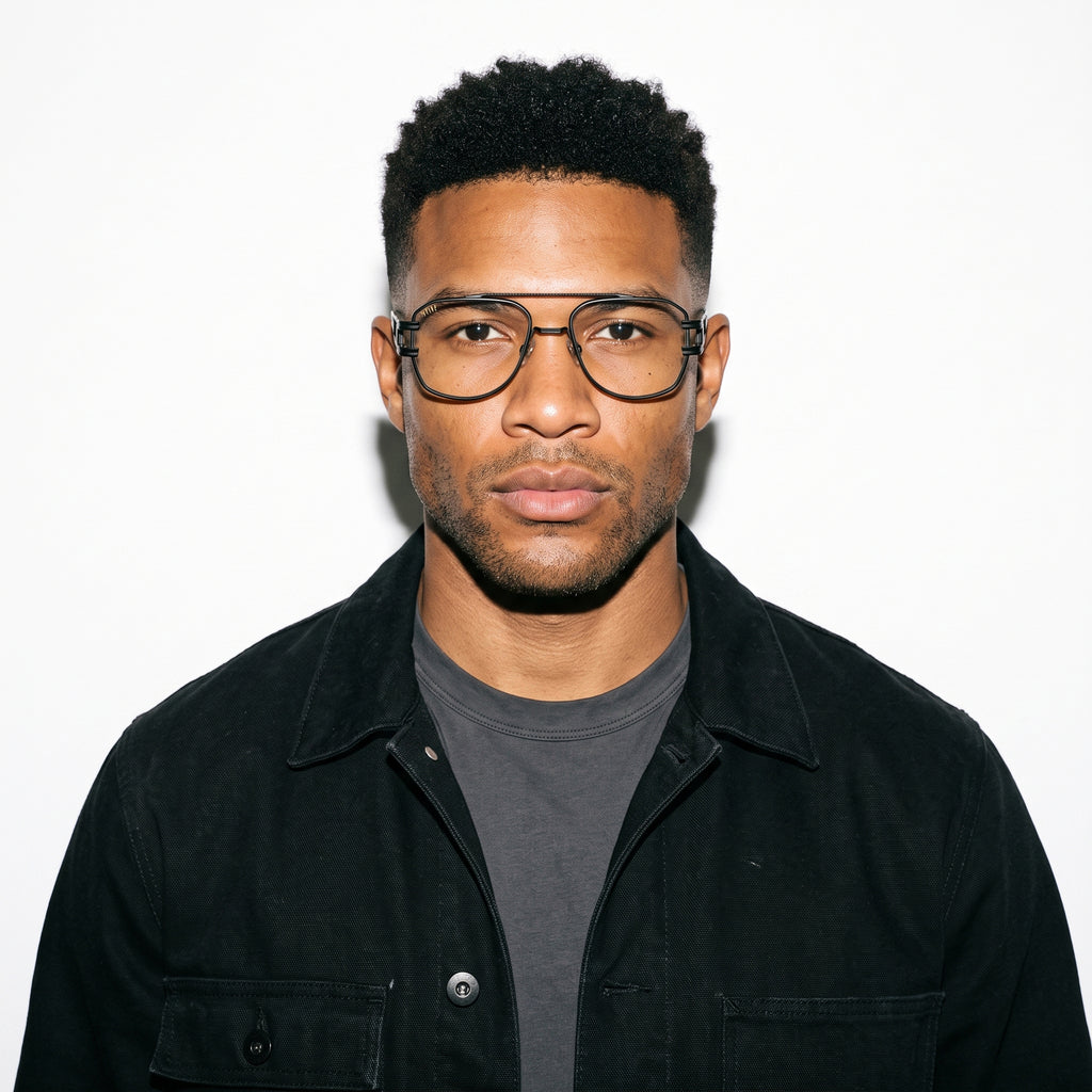 9FIVE Royals Matte Blackout XL Clear Lens Glasses
