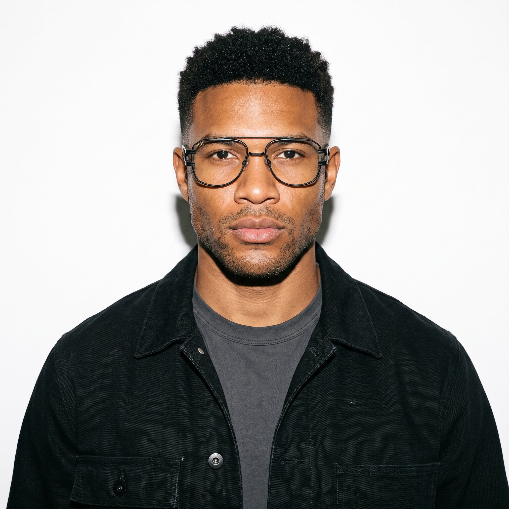 9FIVE Royals Matte Blackout XL Clear Lens Glasses