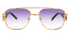 9FIVE x Swagu Royals XL Black & 24K Gold - Purple Hue Sunglasses