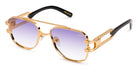 9FIVE x Swagu Royals XL Black & 24K Gold - Purple Hue Sunglasses