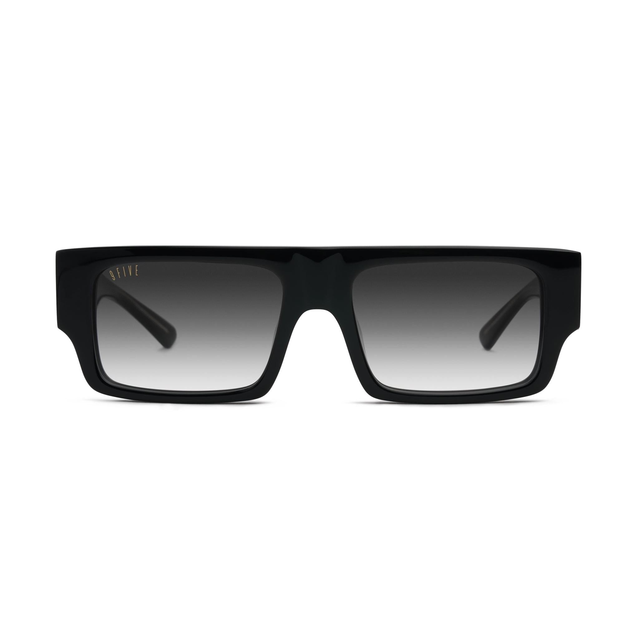 9FIVE Sands Black Gradient & 24K Gold Sunglasses — front [g:black-gradient s:all o:1]