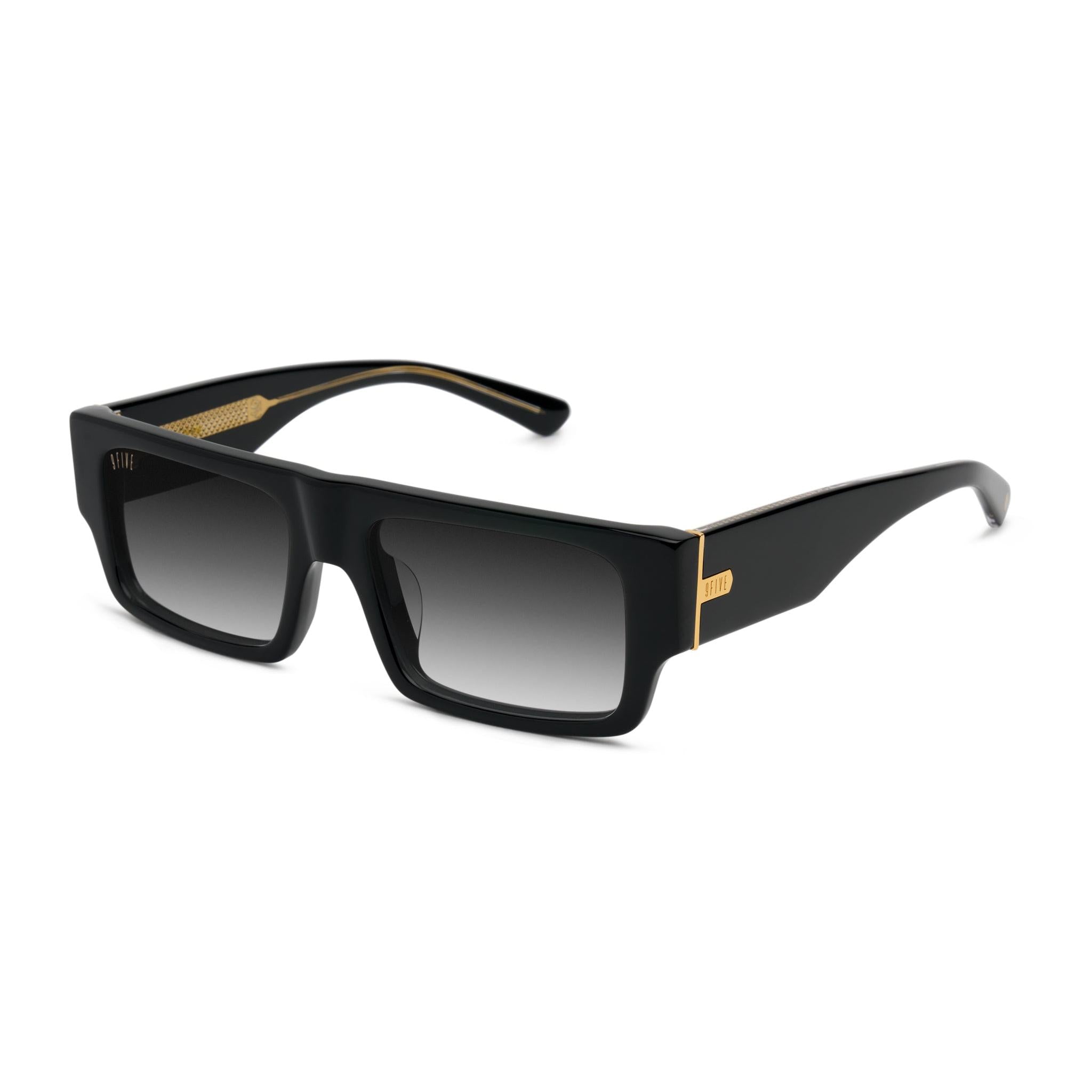 9FIVE Sands Black Gradient & 24K Gold Sunglasses — side [g:black-gradient s:all o:2]