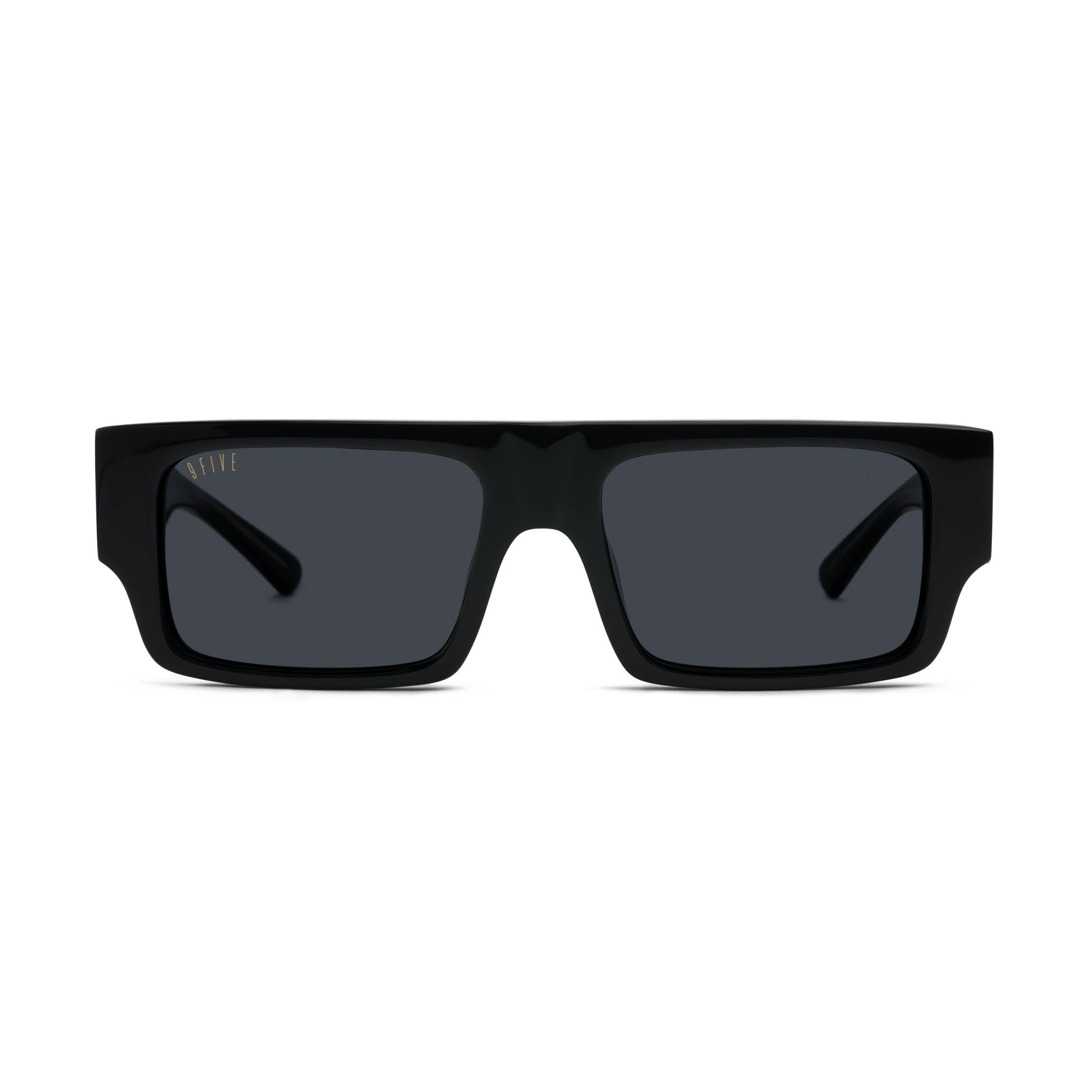9FIVE Sands Black & 24K Gold Sunglasses — front [g:black s:all o:1]