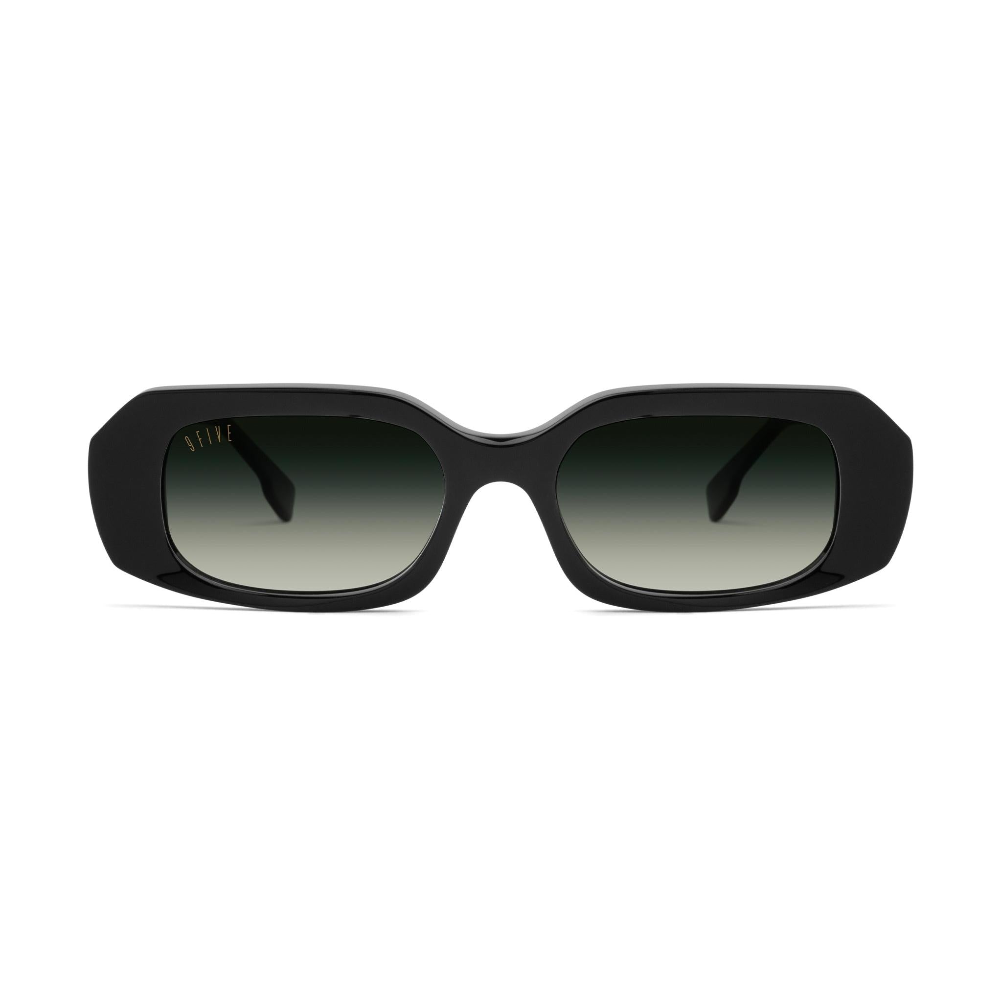 9FIVE Soma Green Gradient & 24K Gold Sunglasses — front [g:green-gradient s:all o:1]