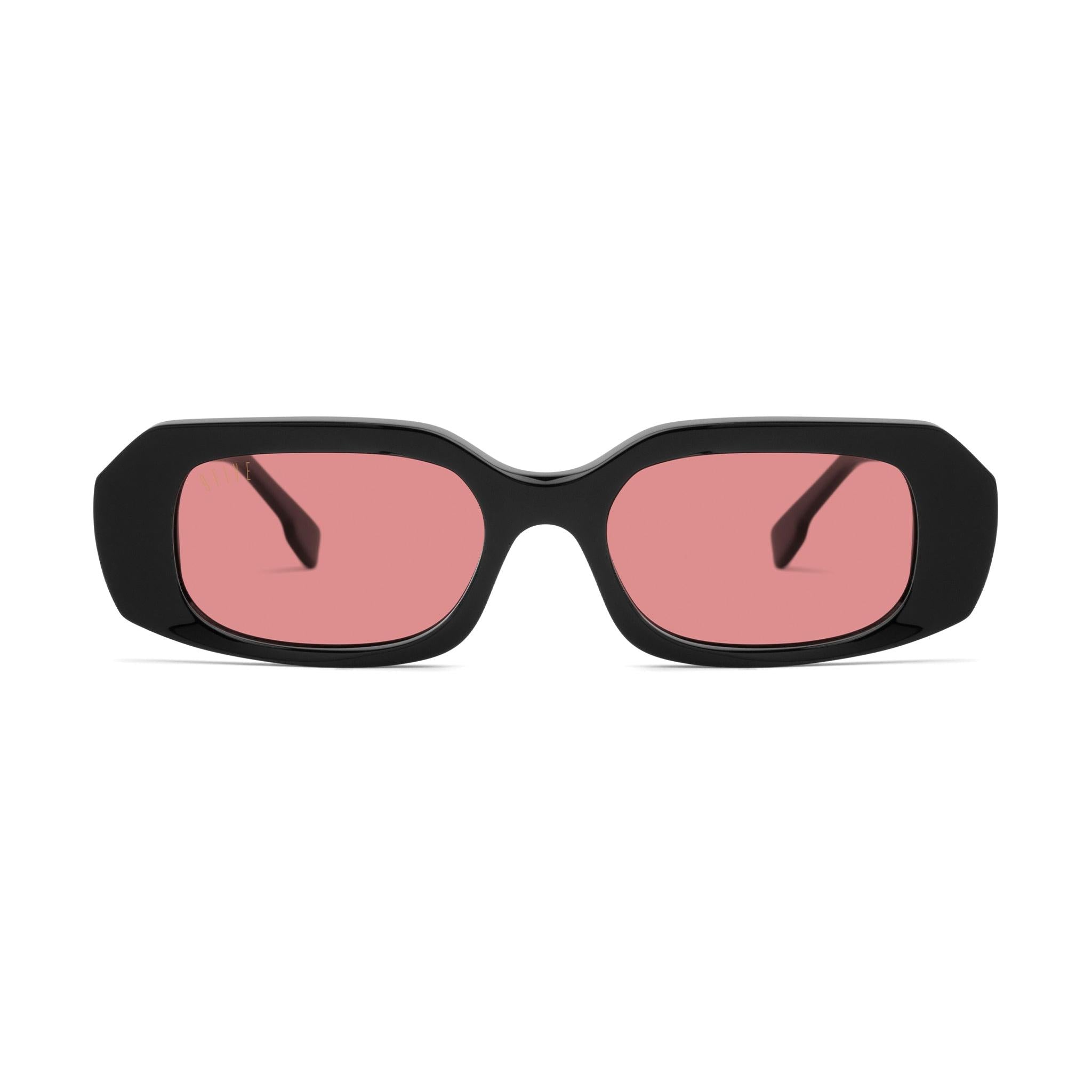 9FIVE Soma Pink CR-39 & 24K Gold Sunglasses — front [g:pink-cr-39 s:all o:1]