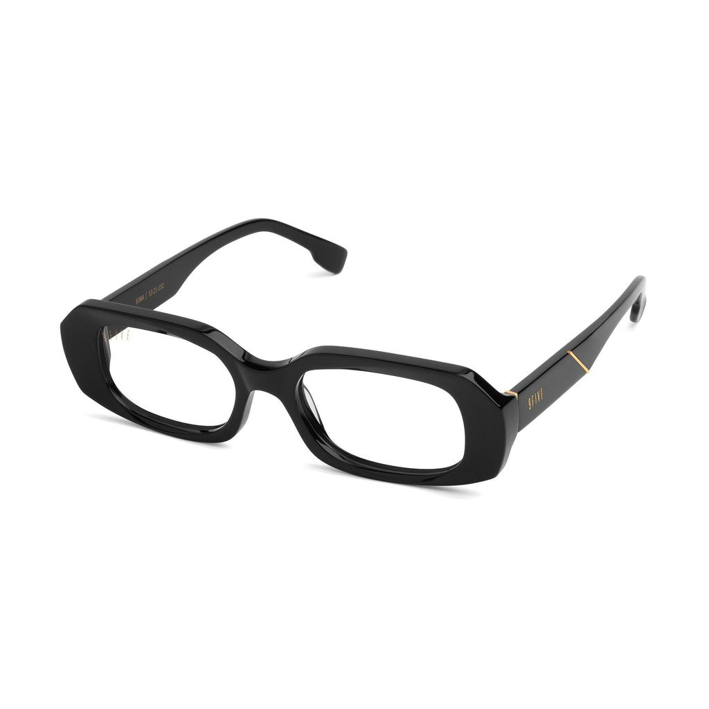 9FIVE Soma Black & 24K Gold Clear Lens Glasses