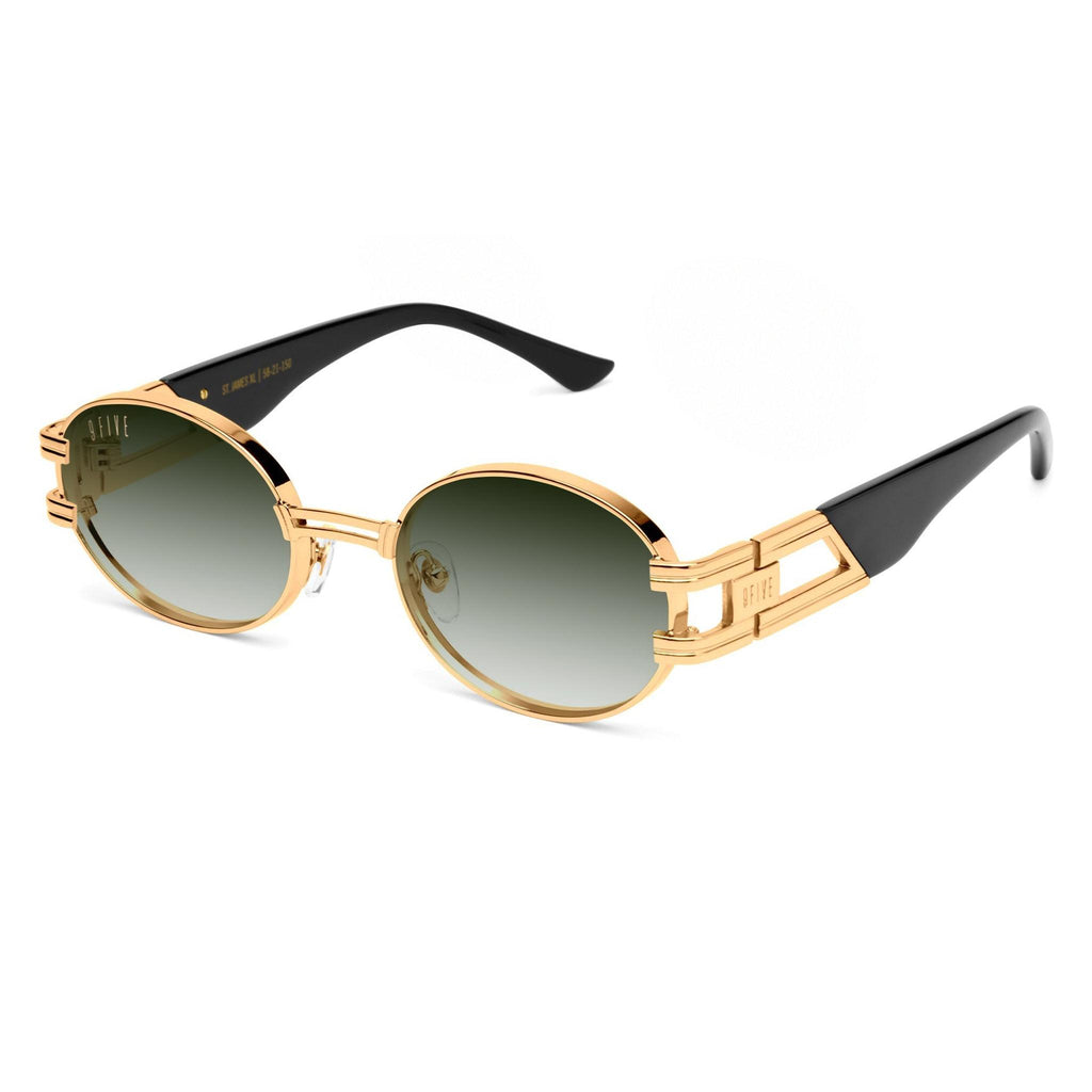 9FIVE St. James Green Gradient XL Sunglasses — side [g:green-gradient s:xl o:2]