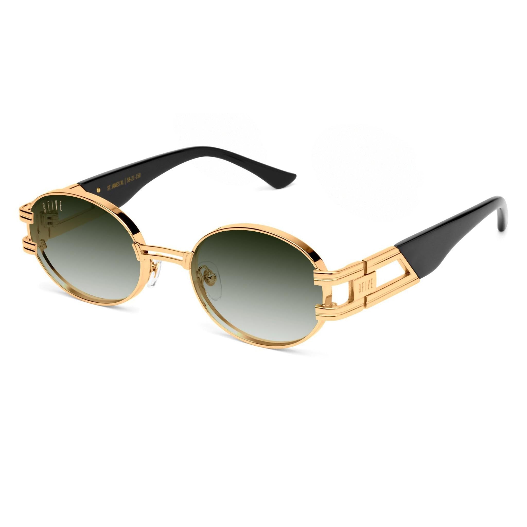 9FIVE St. James Green Gradient XL Sunglasses — side [g:green-gradient s:xl o:2]